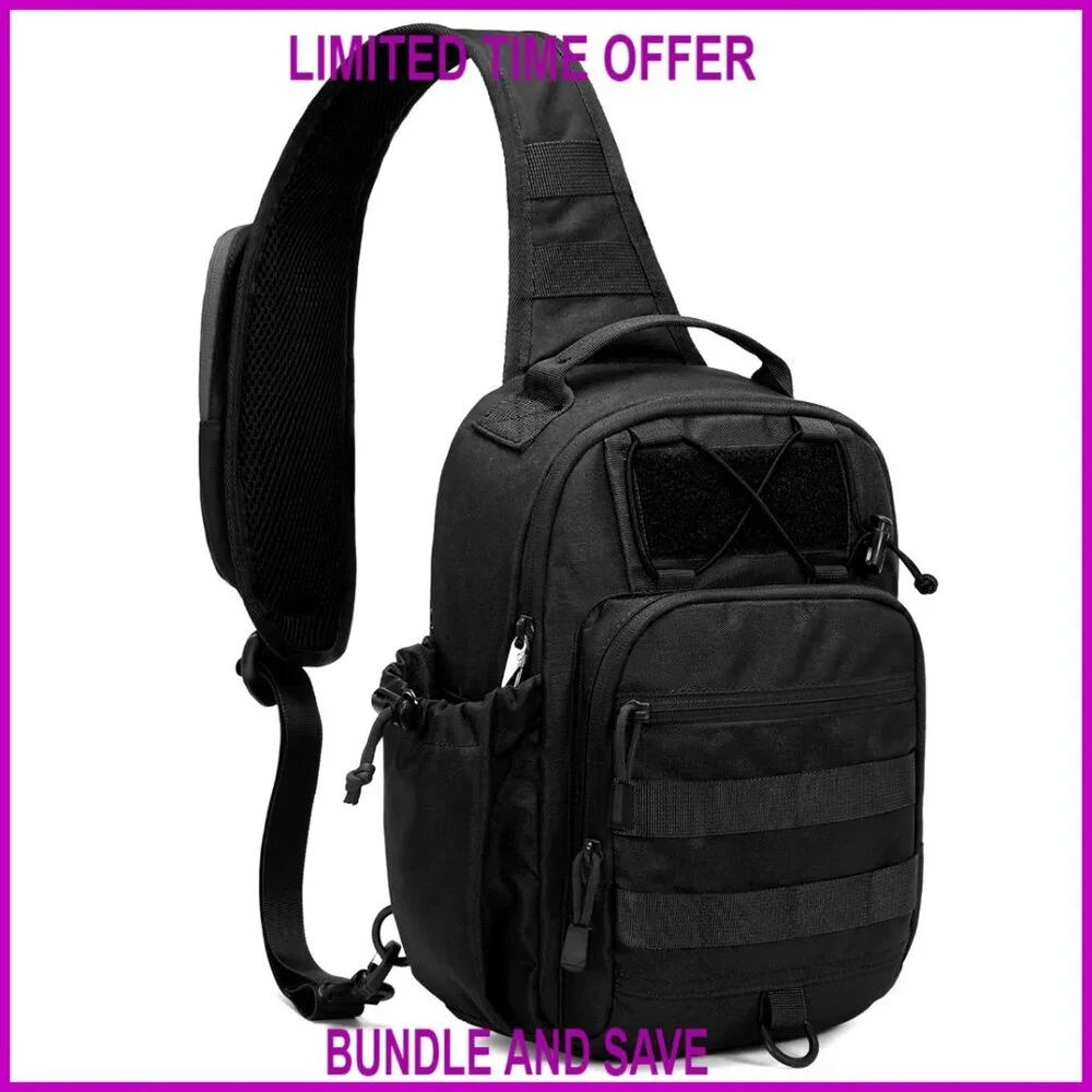 Anti-theft Tactical Sling Bag RFID Military Shoulder Bag with Phone Pack